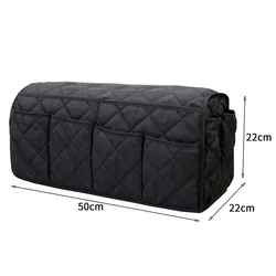 Armchair Caddy Slip Sofa Armrest Organizer with 14 Pockets Storage for Magazine Tablet Phone Chocolate Books TV Remote Control