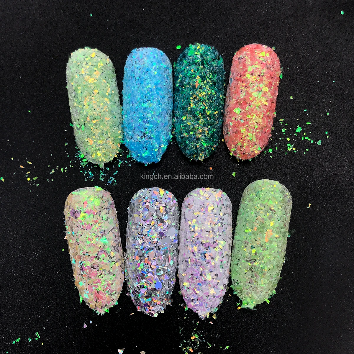 Kingch Professional Glitter Supplier High Sparkle  Nail Decoration Mix Shaped Glitter