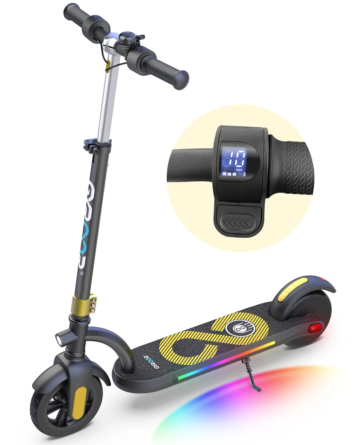 GYROOR wholesale e scooter 120w 6.5' electric scooter with led screen for kids children