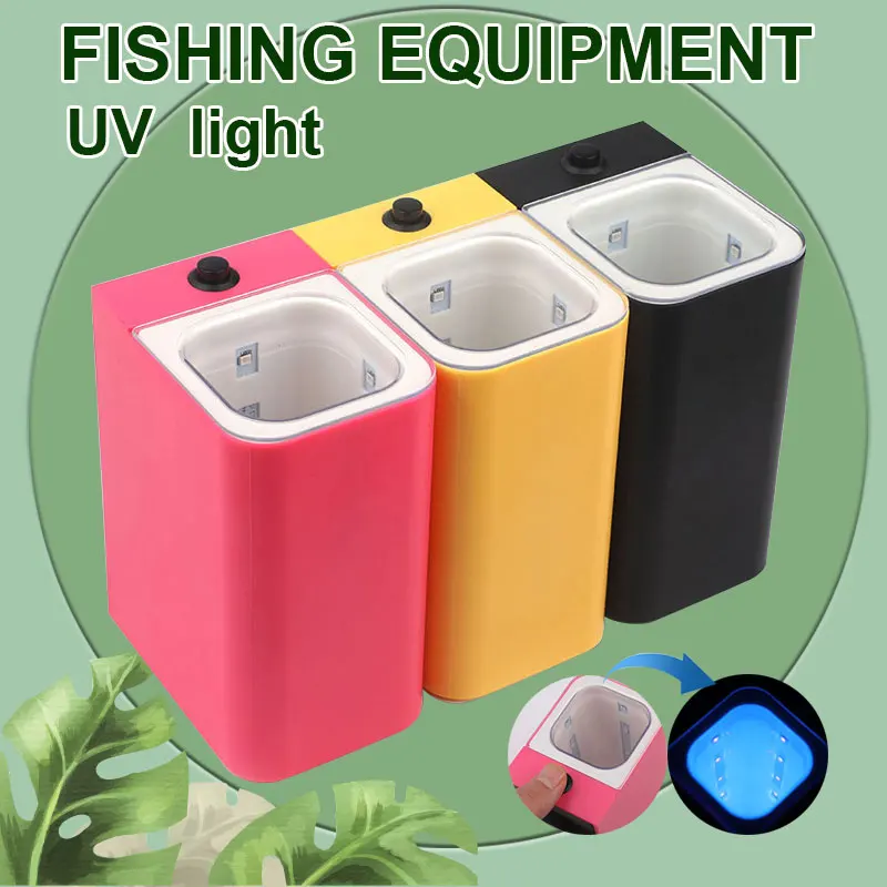 UV Fish bait Squid Jig Fast fill Light Accumulator Led Violet Luminous Bait Cup Jig Lure Flashlights