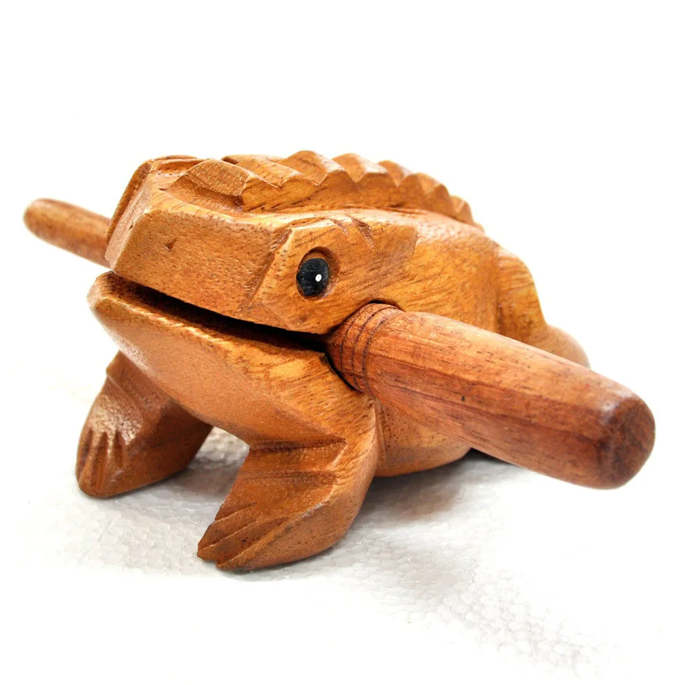 Travelling Souvenir Mango Wood Handmade Wooden Animals Lucky Frogs