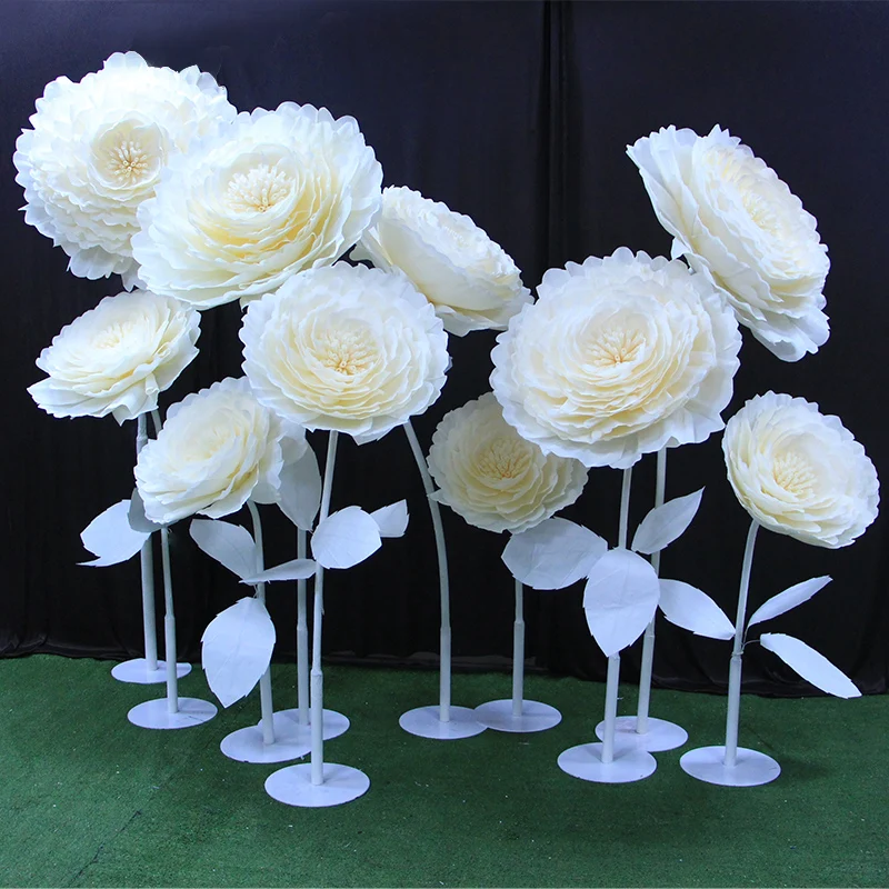 Свадебные и праздничные мероприятия цветы украшения ручной работы искусственный гигантский креповый бумажный цветок