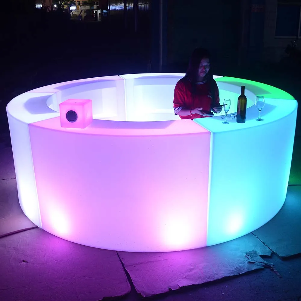 Светодиодная мебель для отеля/китайский поставщик, светящаяся мебель с твердой поверхностью для кальяна, дизайн стойки для сока, пива, бара