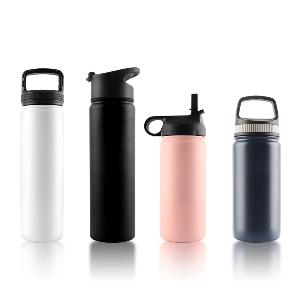 Wholesale 14oz 20oz 32oz 40oz Amazon Top Seller Stainless Steel Double Wall Insulated Water Bottle with Different Lids