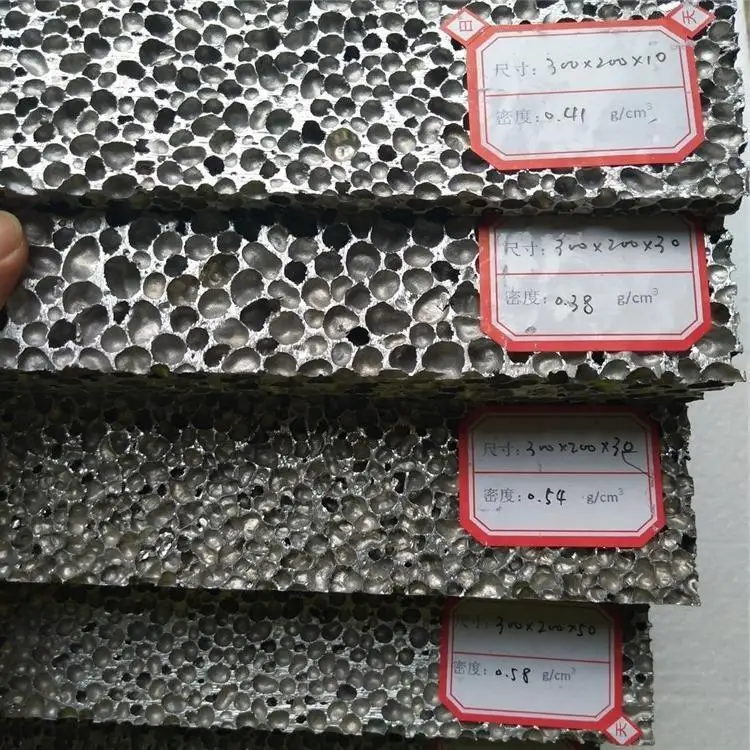 China Soundproof Porous Open Cell Aluminium Foam Panels Spherical Soundproof Metal Aluminum Foam Al Sheet