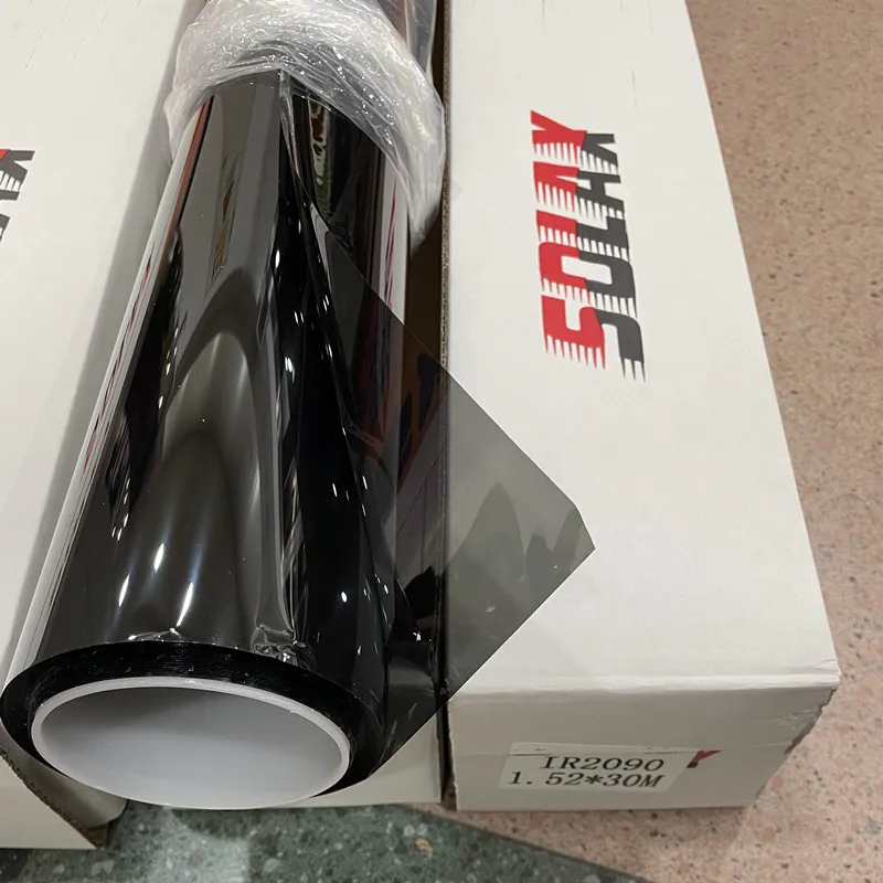 IR90 1.52*30m Manufacturer Best Quality Black Nano Ceramic Car Window Tint Film For Auto Privacy Film 5-70%VLT
