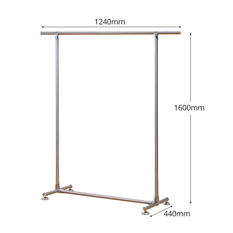 LEEKING Wholesale multi-function simple metal floor wardrobe Clothes shop stainless steel hanger