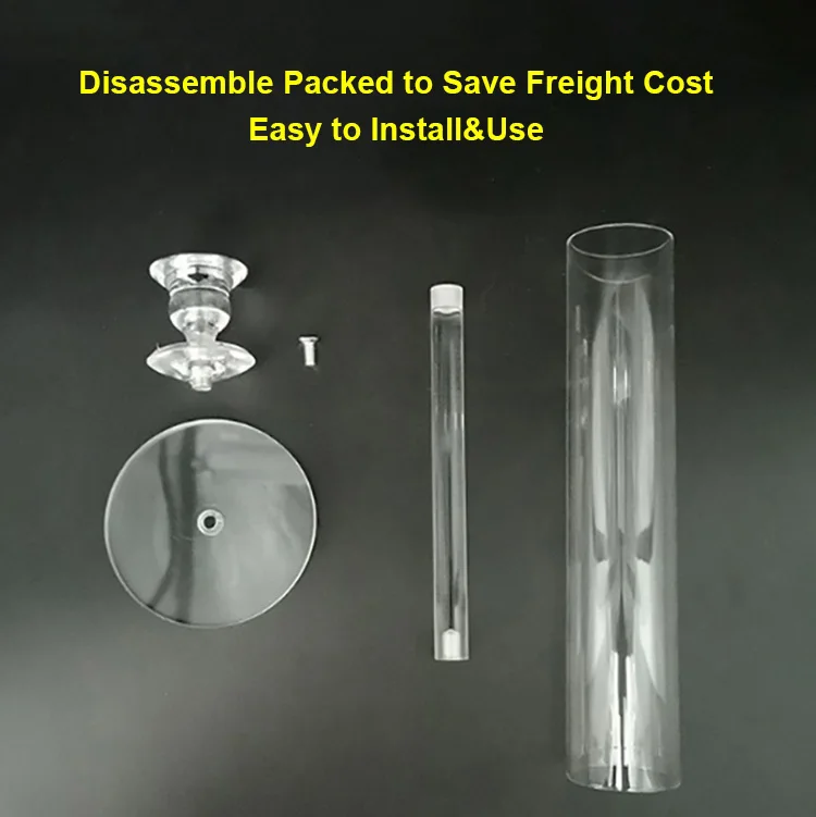 High Candelabra Wedding Centerpieces Single Acrylic Crystal Clear Taper Candle Stick Holder Solid Base Electric Candle Holder