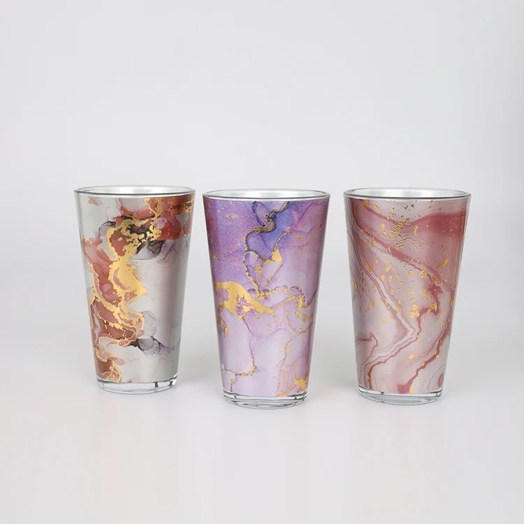 16 унций мраморная серия индивидуальный дизайн логотип Boba чашка Пивной Напиток пенопластовая чашка стеклянная солома