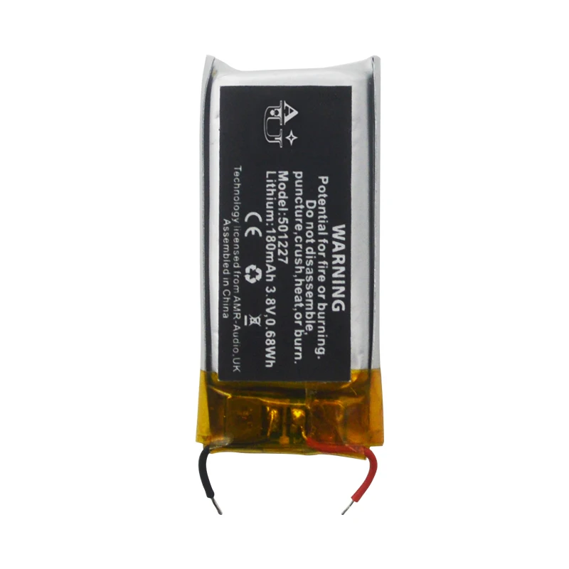 2022 AUG Customized Lipo Battery 3.8V 180mAh 501227 Lithium Polymer Battery for Consumer Electronics GPS Tracker