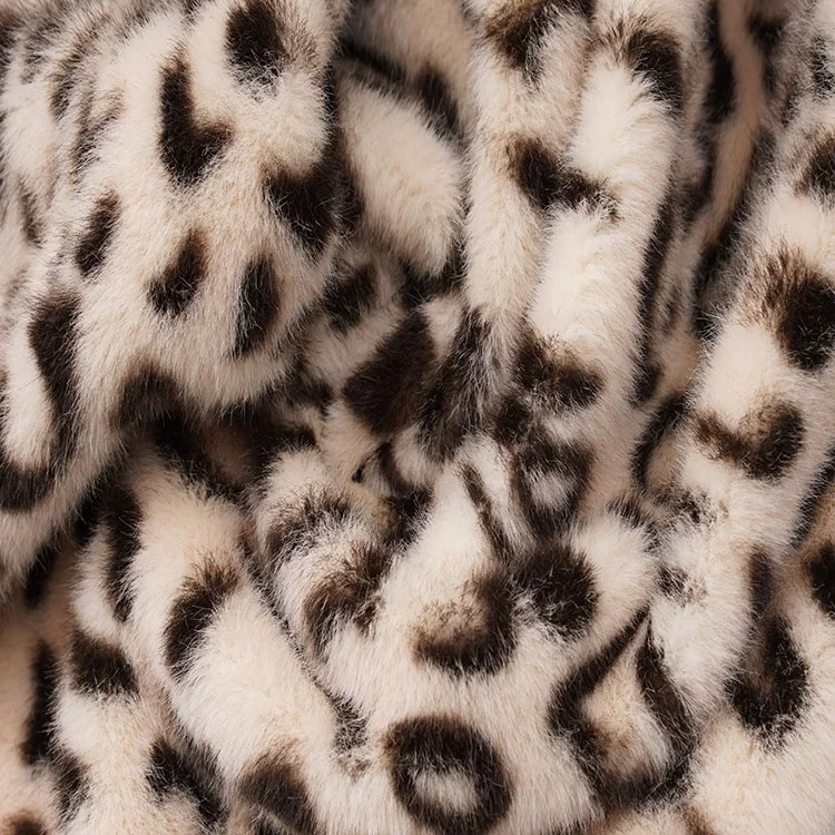 Индивидуальный Леопардовый принт органический бархат велюр мягкая ткань для плюшевой игрушечной