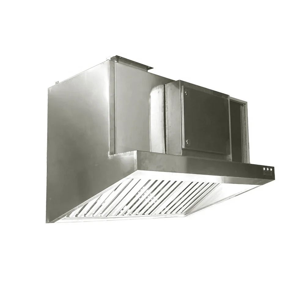 Extractor Hood For Commercial Kitchen With Oil Mist collector And Electrostatic Precipitator Kitchen Hood