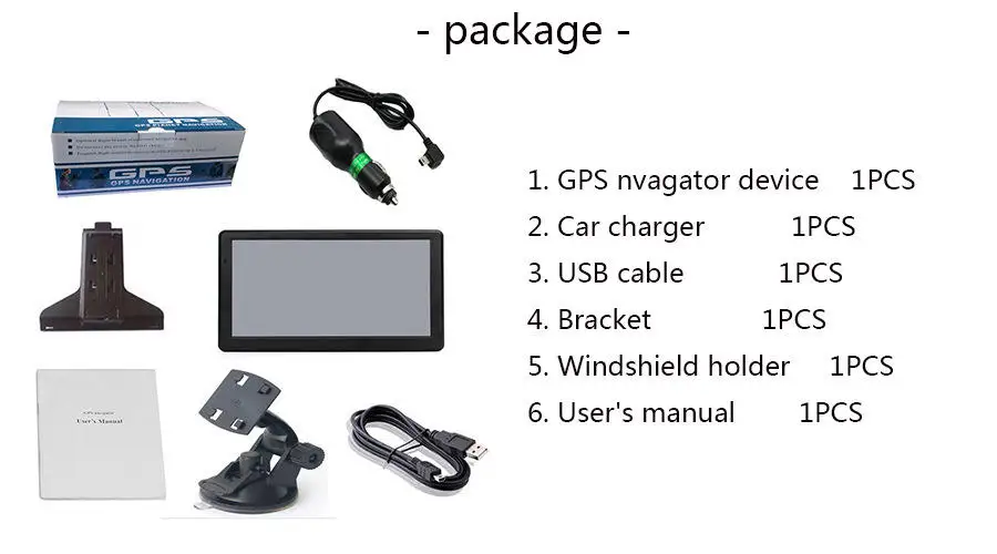 Hot Sale 7 Inch HD Touch Screen Car Navigation GPS Device Universal 1200mAh Vehicle GPS Tracker