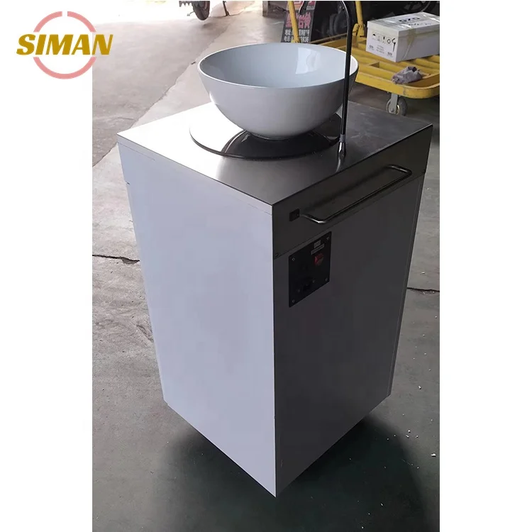 Siman factory promotion hand washing basin intelligent touch high quality long tap round basin with heating switch wholesale