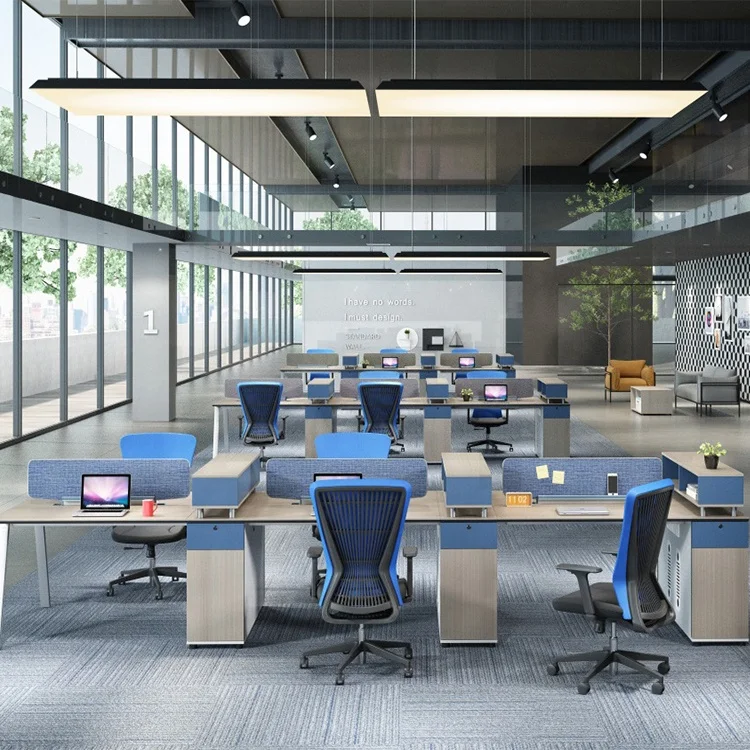 Foshan Factory 4 person office modular furniture meuble bureau 2 seat office workstation