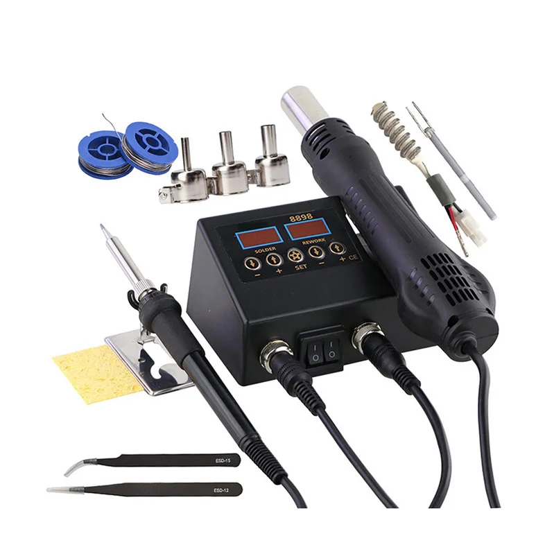 Good Service Supplier Mechanic Solder Station Hot Tweezers Soldering Station 982d Lll 2 In 1 Solder Station