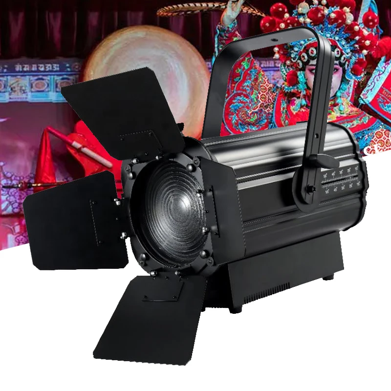 Igracelite 200W LED Fresnel Lens Studio Light Electric Zoom Stage Spotlight Theater Lighting