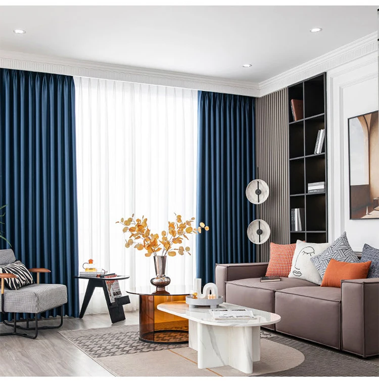 Custom 0.7*1.26m Blackout Window Curtain for Bedroom Living Room