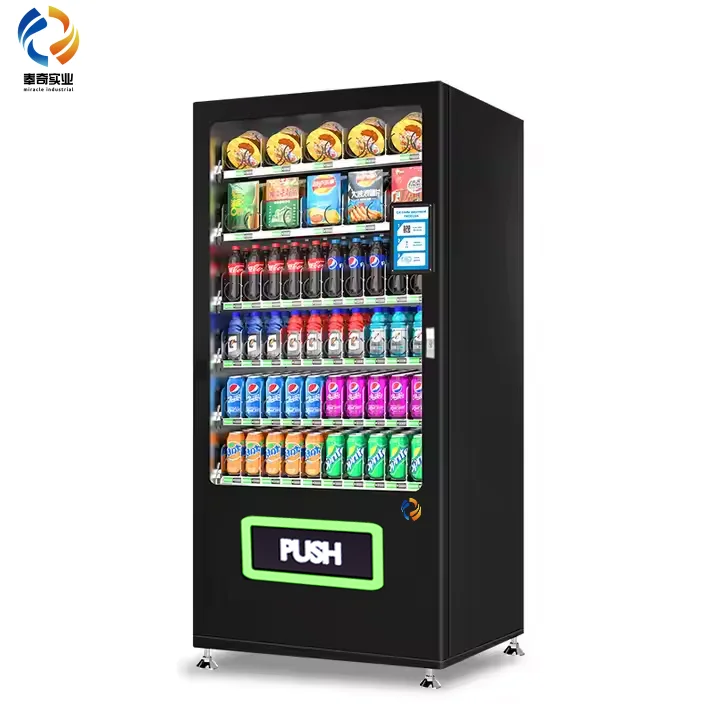 10.1 Inch Touchscreen Food Drink Vending Machine Easy Operation Reliable QR Code Payment System Coin System Metal Lift Type SDK