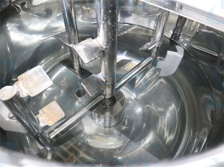 50L Movable Industrial chemical Cosmetic Liquid Detergent heated Mixing Reactor tank high shear homogenizer mixer blender