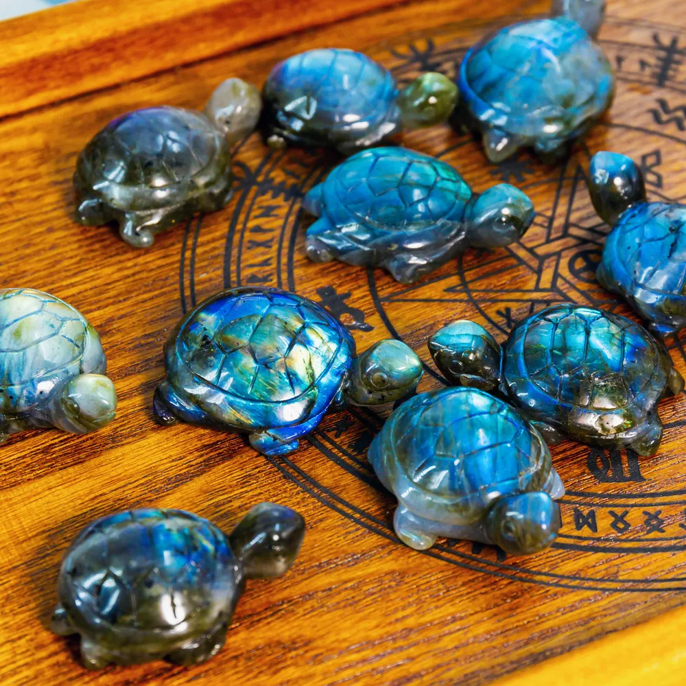 Wholesale High Quality Labradorite Tortoise Natural Reiki Crystal Crafts Crystals Healing Stones