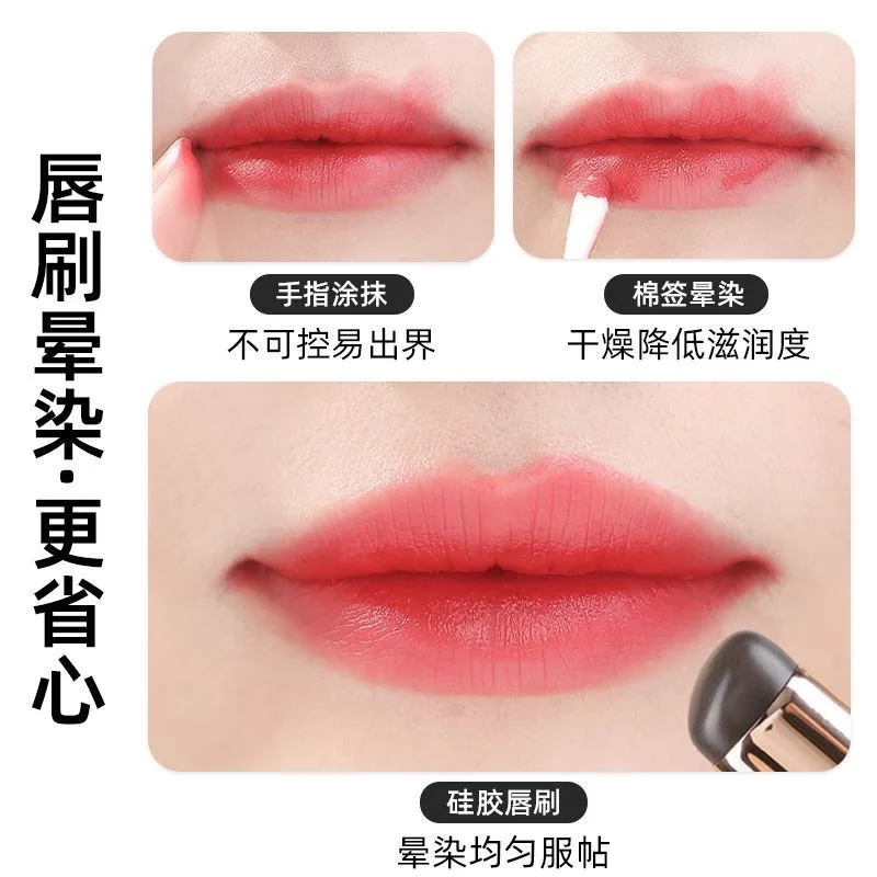 New Nail Art clear silicone Stick Makeup Brush Applicator Lip Brush Portable Multi-function Magic Mirror Powder Brush