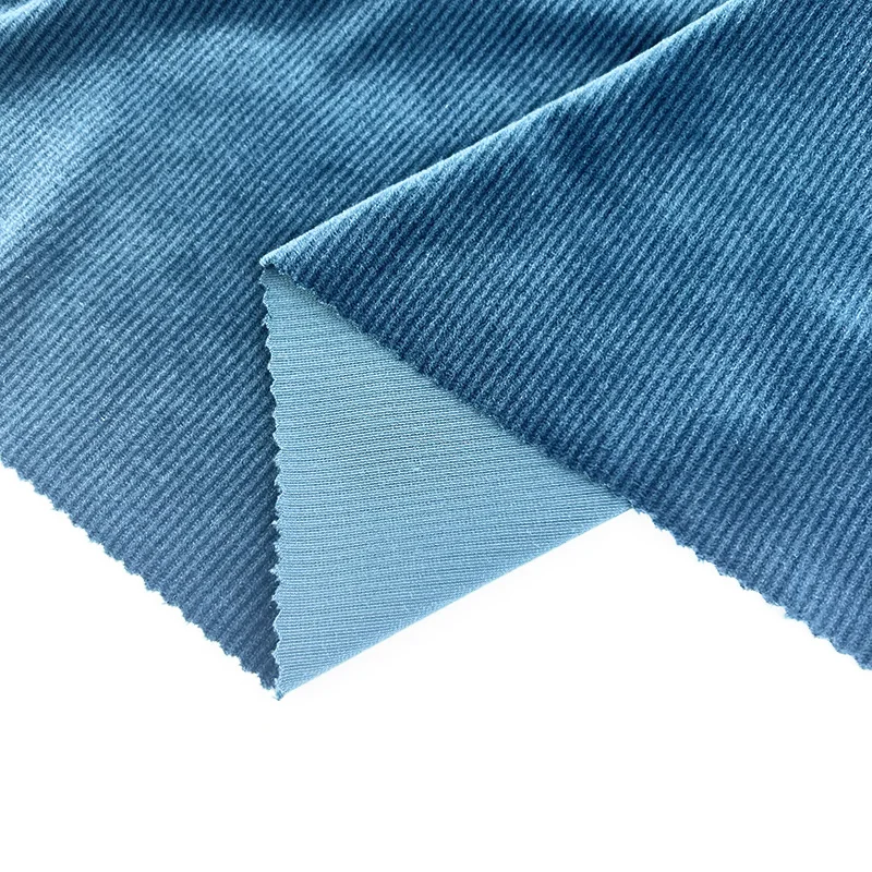 INDIA SUPER SOFT RIB FABRIC SPANDEX VELVET 290GSM STRIPE HOT SALE CHEAP ONE SIDE BRUSH