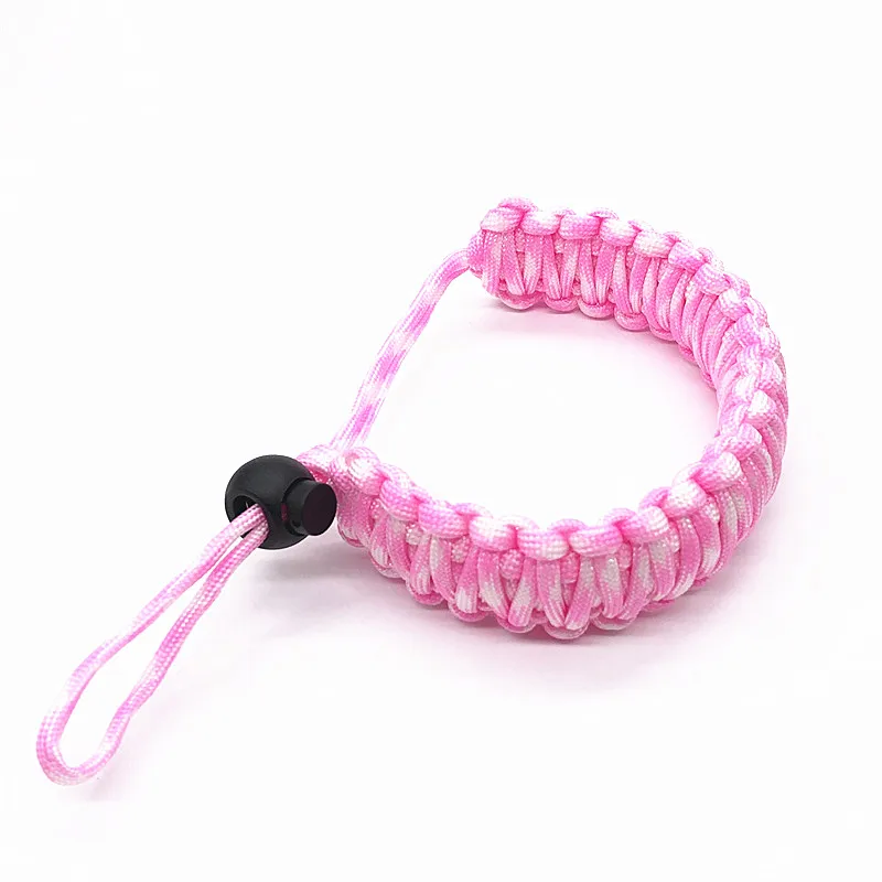 Factory sales cheap paracord camera wrist strap handmade custom bracelet wristband adjustable fit small cameras