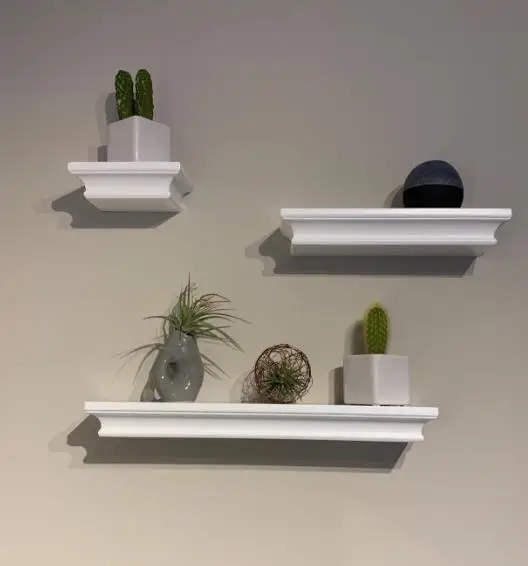 Wood Floating Shelves For Wall Decor, Display Shelves For Bathroom, Bedroom, Living Room