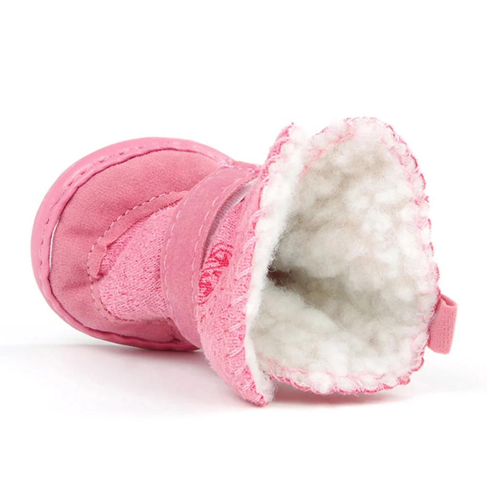 Winter Warm Suede Lamb Velvet Antiskid Dog Winter Boots Shoes