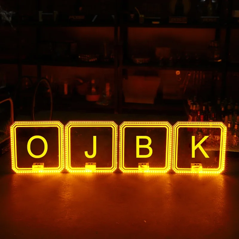 OEM Customized LOGO Size star Shaped LED Message Board Rechargeable 26pcs Lettles Birthday LED Display Billboard for bar