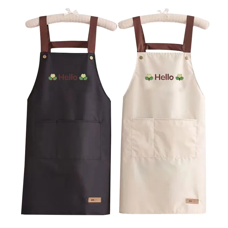 Cheap PVC Kitchen Aprons Waterproof Barber Apron With Pocket Custom Logo Home Apron Kitchen Chef Cooking
