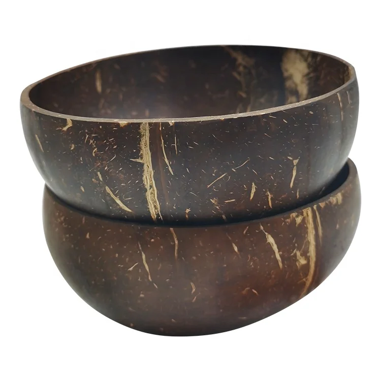 Экологически чистая натуральная Кокосовая Салатница из Вьетнама и деревянная ложка