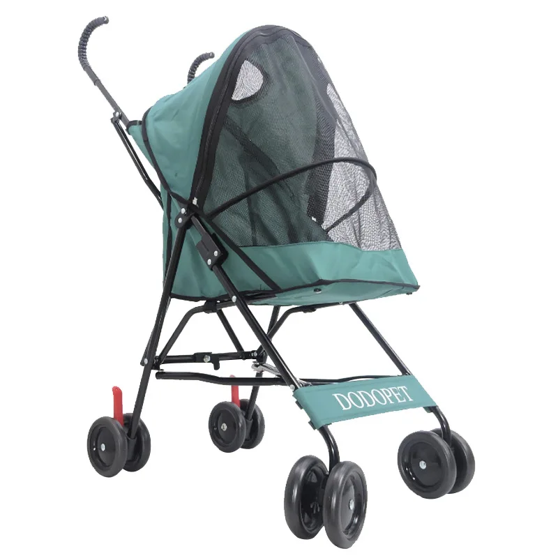 
Outdoor High Quality Pet Trolley Four Wheels folding Twin Dog Durable Stroller for Walking 