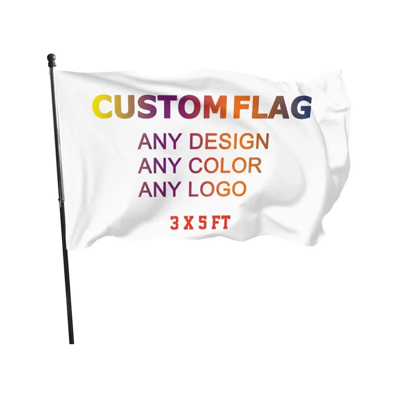 Sided Custom 3x5 Flags Banners Resistant Durable Custom Design  Logo Flag