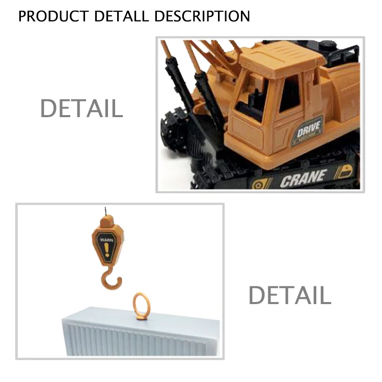 2.4G 6 Channels Crane Machine Toy Radio Control Engineering Trucks Toy Kid RC Toy Car