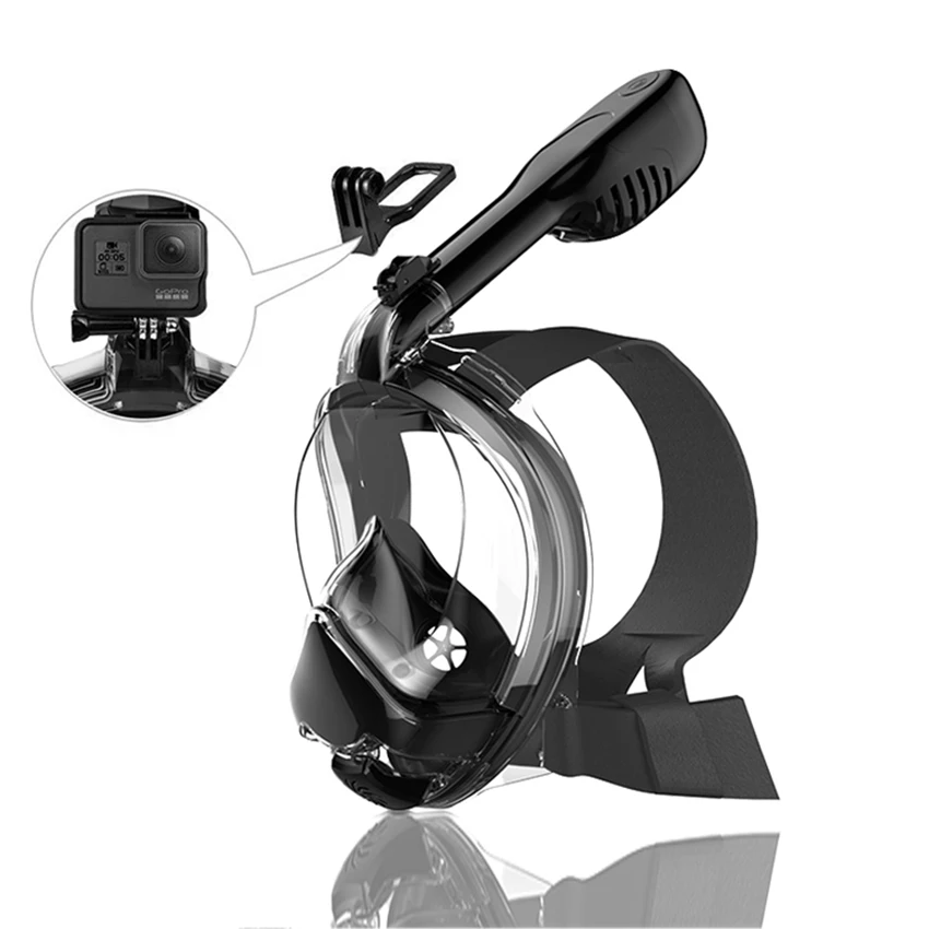 Safety Breathing Water Sports Equipment CO2 Reducing Snorkel Gear EN136 Test Top Dry Scuba Diving Snorkel Mask Full Face