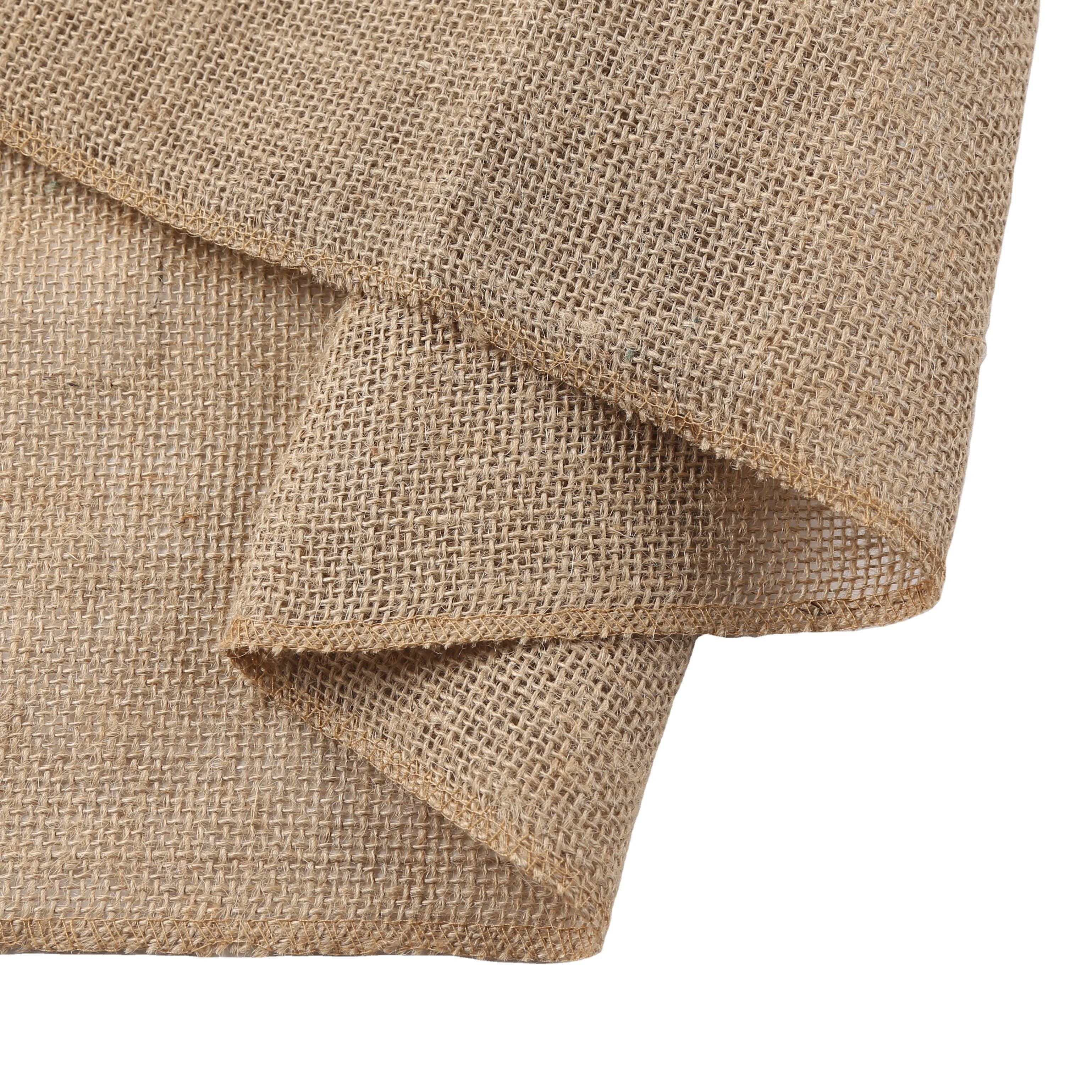 JIAHE Organic 100% Jute Fabric India Material Jute Hessian Cloth Natural Burlap Fabric