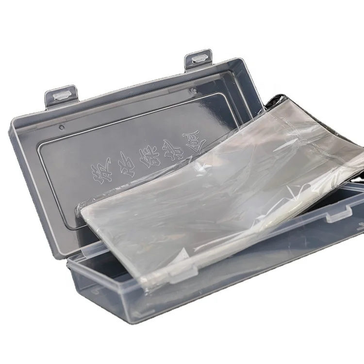 100 pieces of paper money protection bag with plastic box clip money stamp storage bag thick storage box banknote storage box