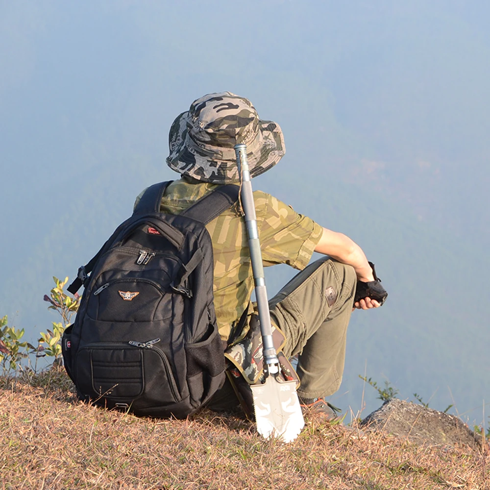 Digging Tools Carbon Steel Garden Digging Tool Survival Shovel with Knife Screwdriver and Compass