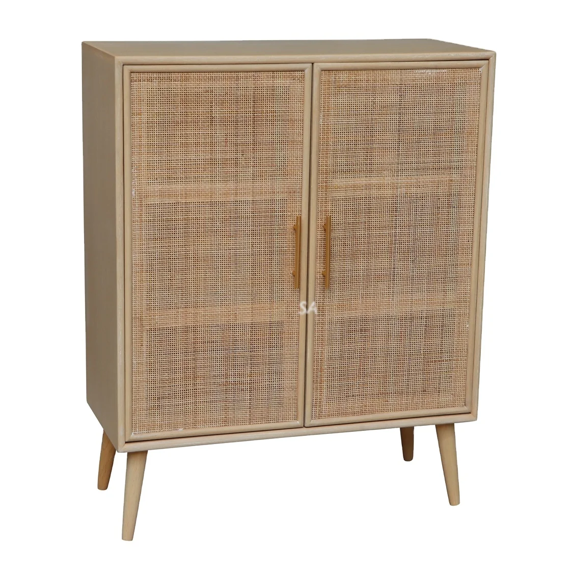 Rattan Furniture 2/4 Door Storage Oak Vennering  Wood Cabinets