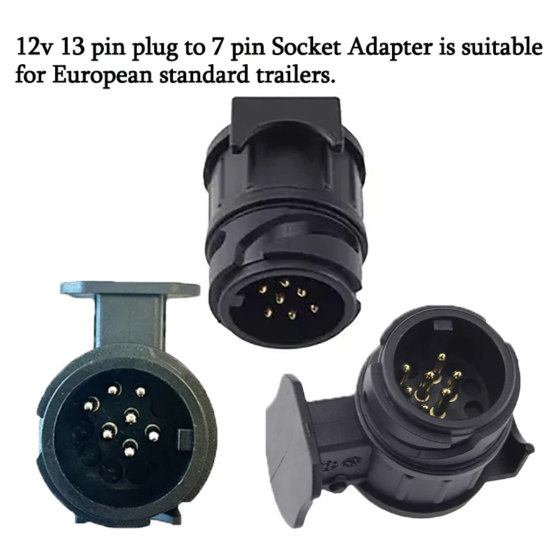 European standard trailer plug socket adapter, 13 core to 7 core, auto parts and accessories.