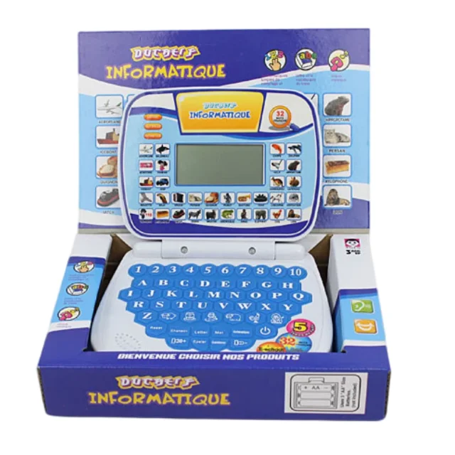 Classic intelligent educational toys laptop for kids french English bilingual learning machine