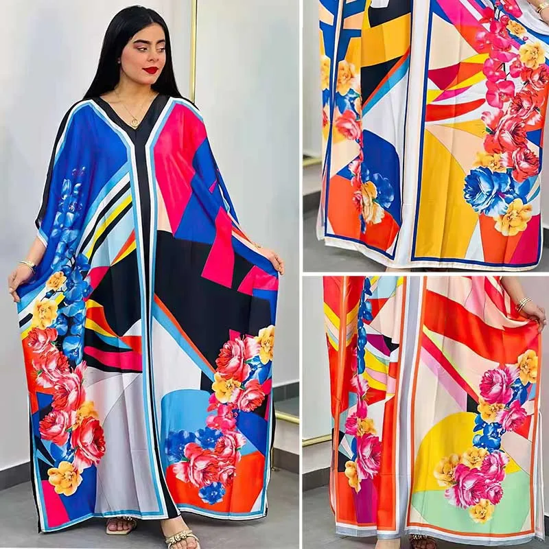 top selling products 2021 fall Chiffon long sleeved African plus size maxi dress