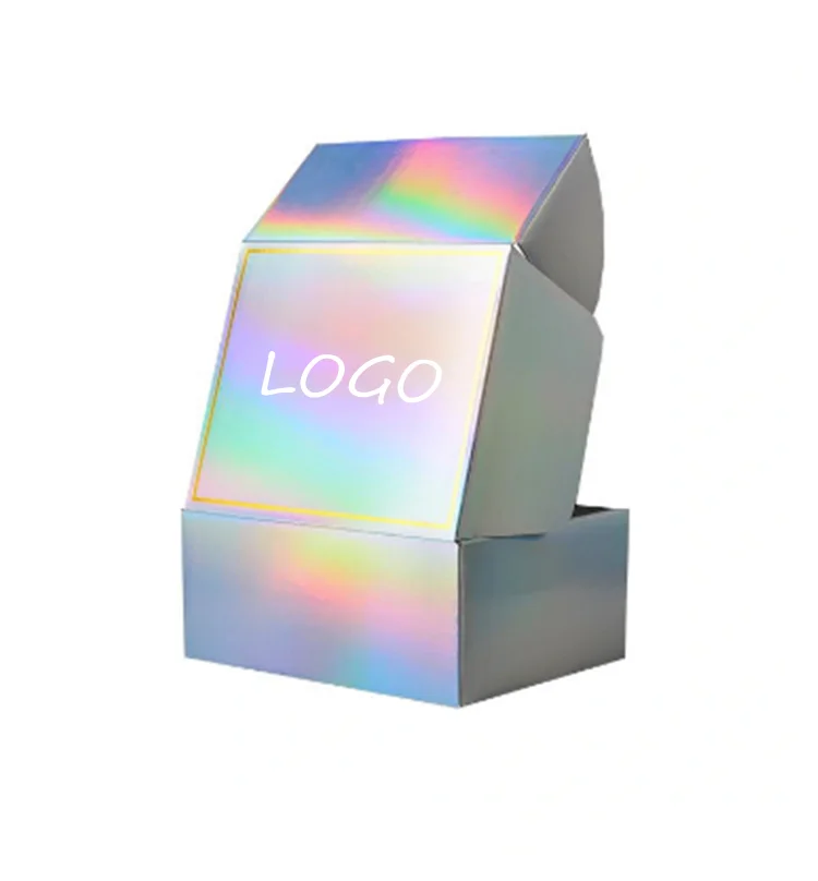 Wholesale custom cosmetic packaging boxes holographic printing gift box