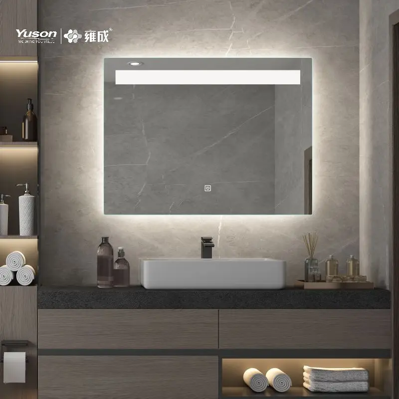 YUSON YS57095 Anti-fog Function 5mm Double Screen Touch round design led mirror bathroom