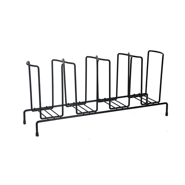 4 Dividers Metal Cup Storage Rack Paper Cup Holder for Retail Shops