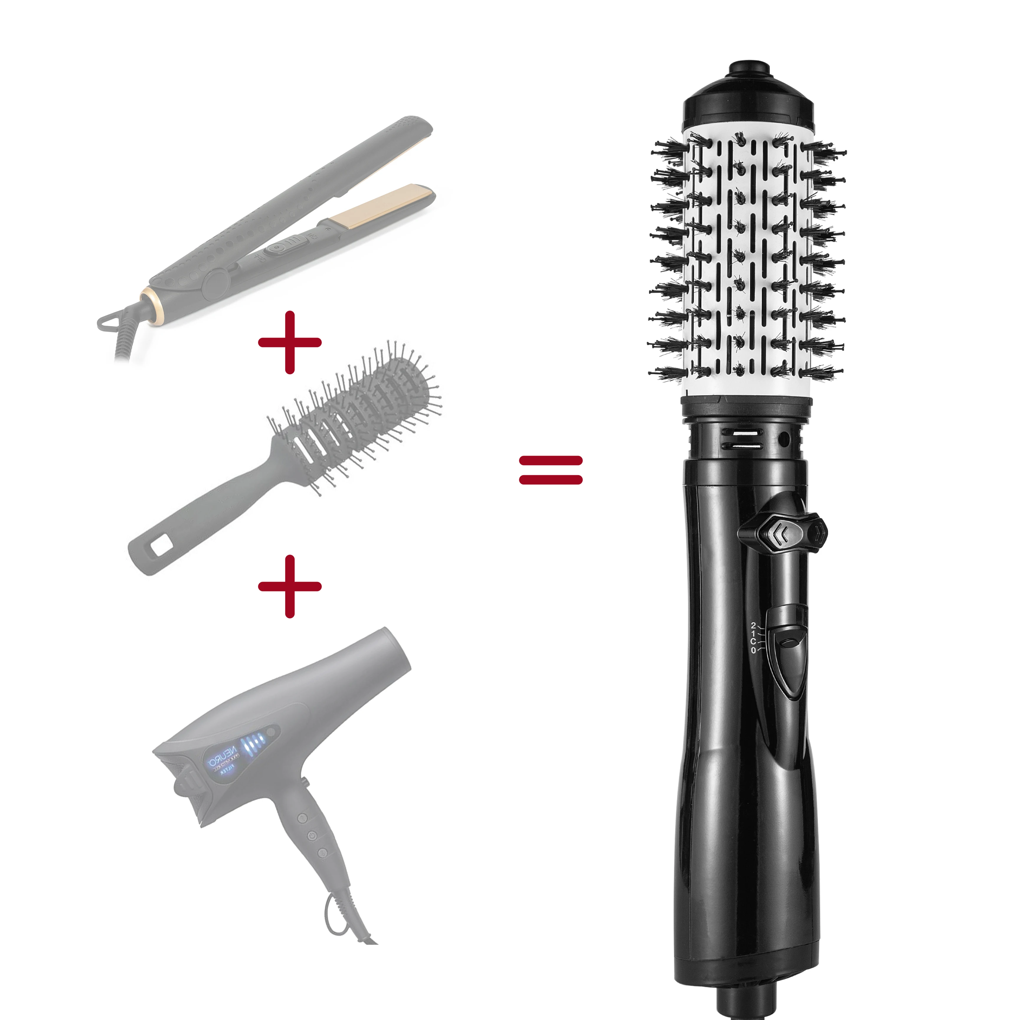 Электрическая плойка с горячим воздухом, одношаговый фен, расческа для выпрямления и стайлер