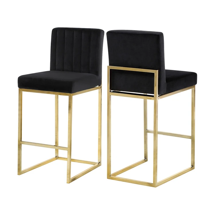 Бархатные стулья с золотым основанием, бархатные стулья, бархатные стулья, бархатные тканевые черные барные стулья для продажи