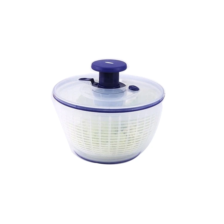 K & B Kitchen Vegetable Tool Salad Spinner Effortless Fast Drying Spinning Rotating Colander